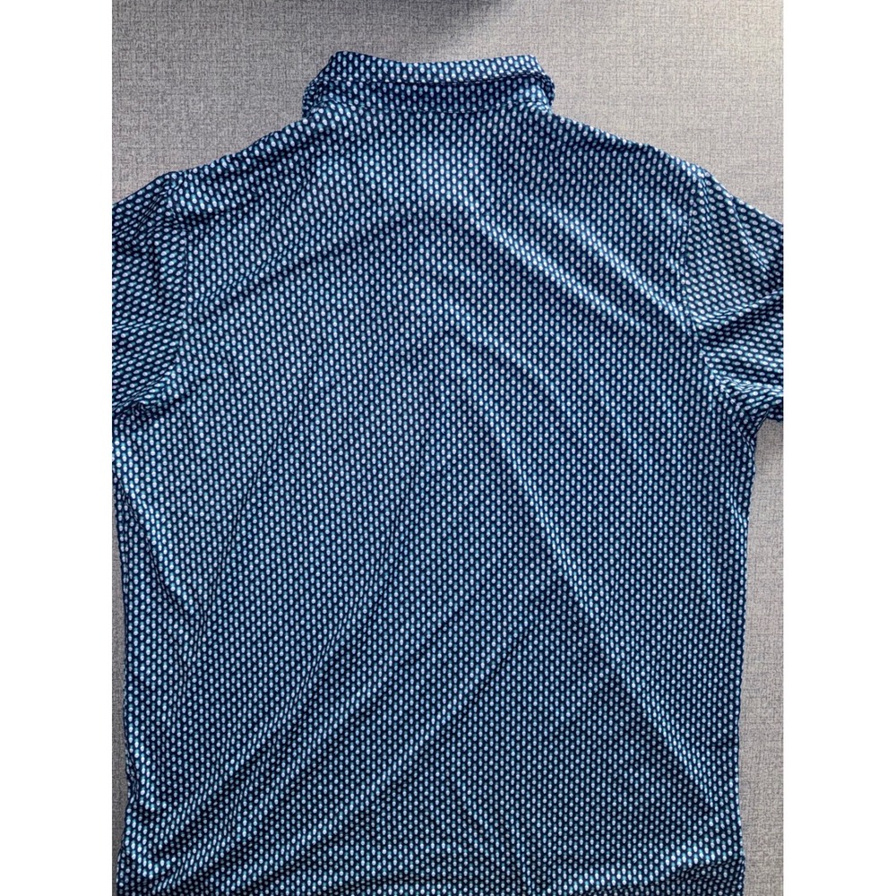 Peter Millar Summer Comfort Mens XL Blue Pineapple Skull Golf Polo Shirt SH logo - Picture 10 of 11